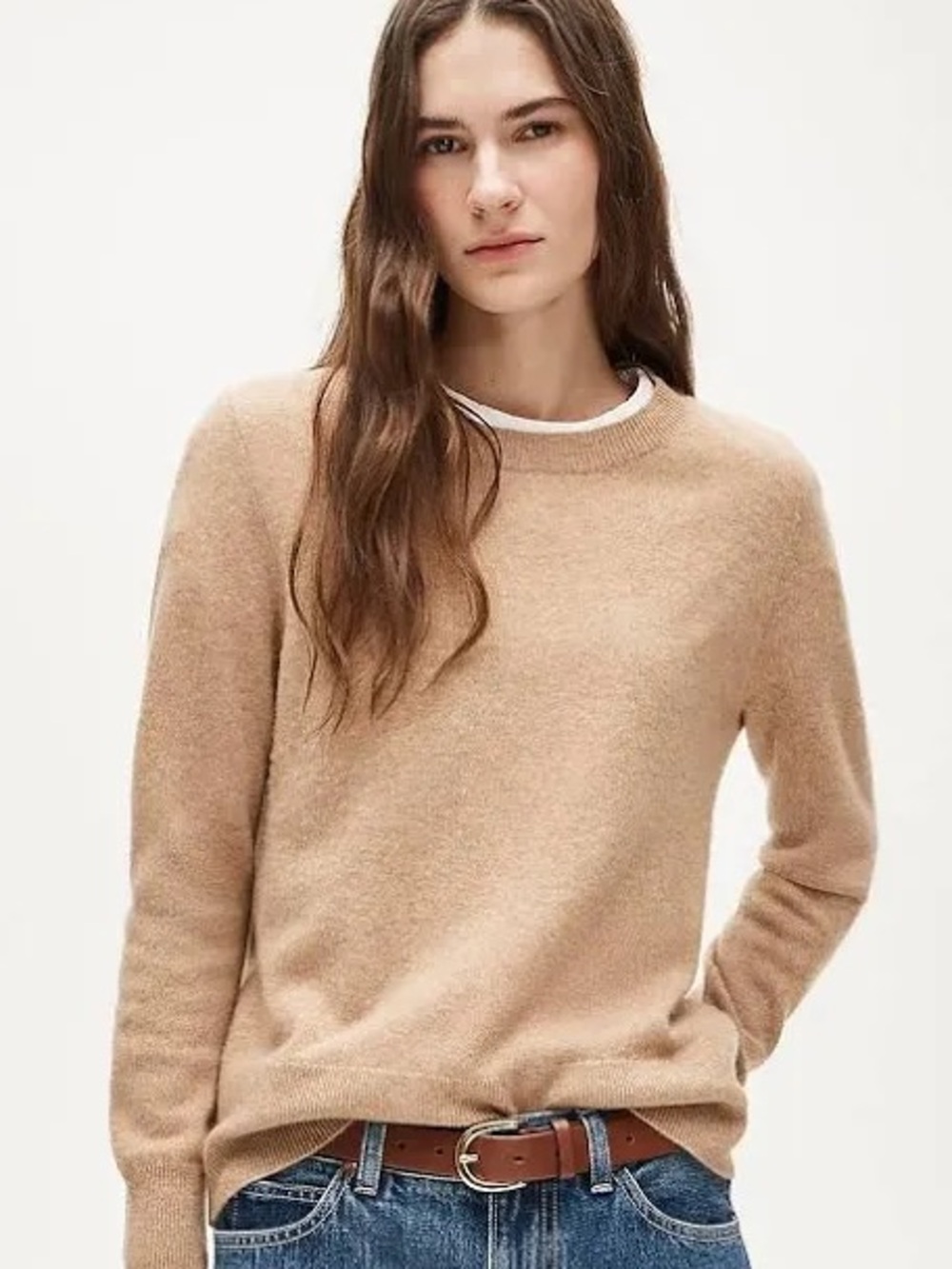 J. Crew cashmere Camel Crewneck Sweater